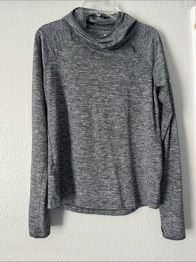 Nike Women's Gray Cowl Neck Performance Hoodie with thumb holes & chest pocket